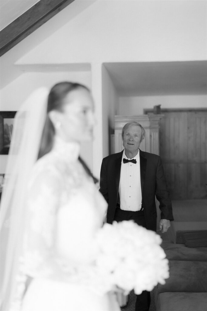 Bride getting ready for a Vail Chapel wedding ceremony