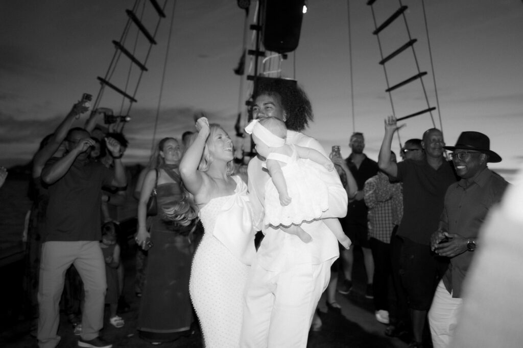 Pirate ship wedding welcome party in Cabo, Mexico