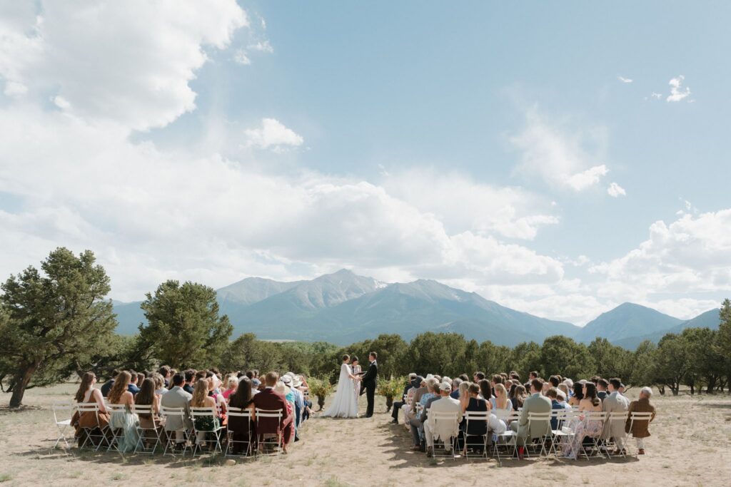 Colorado mountain wedding ceremony in Buena Vista, Colorado