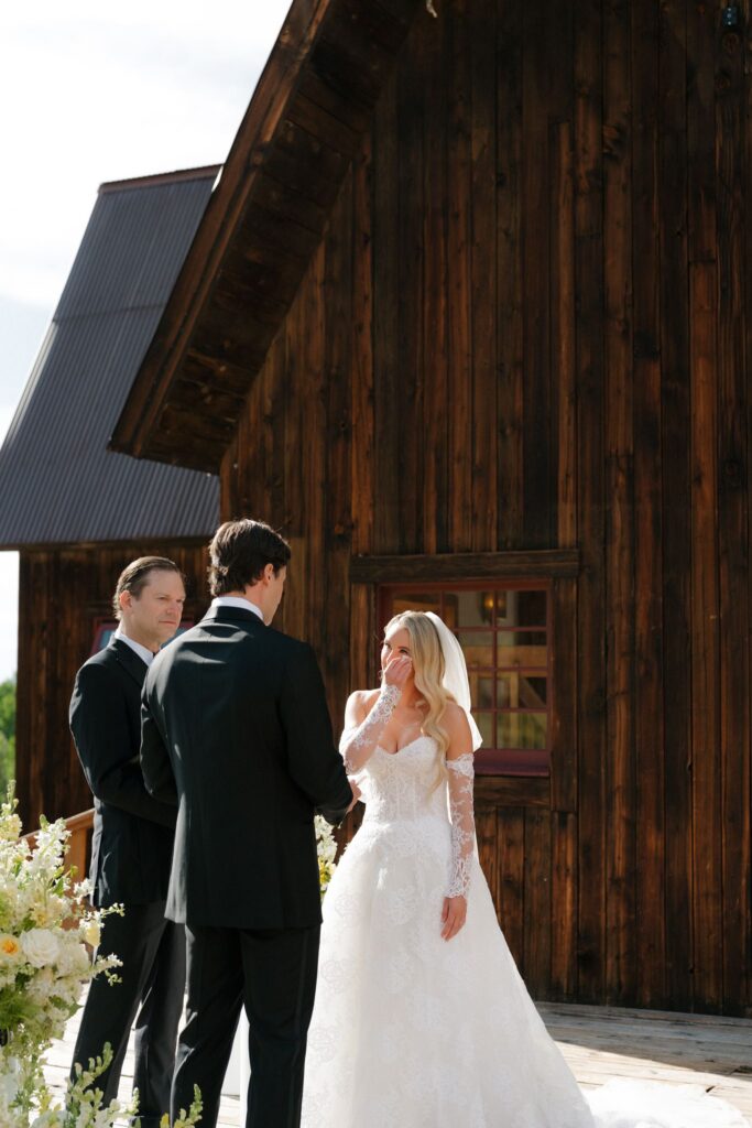 Summer Gorrono Ranch wedding ceremony in Telluride
