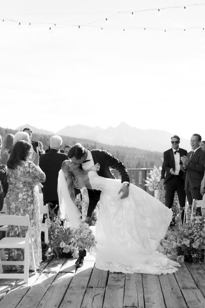 Summer Gorrono Ranch wedding ceremony in Telluride